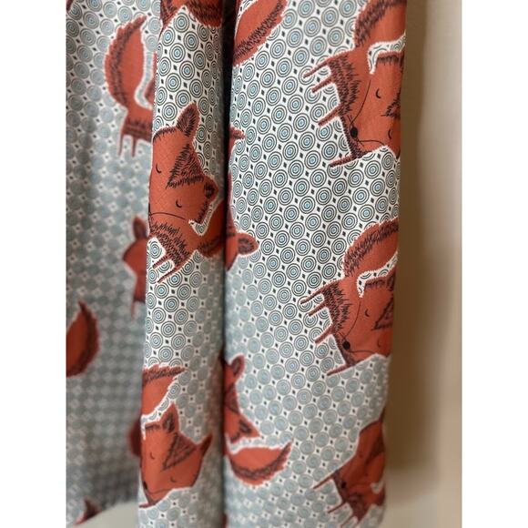 LA Soul Fox Print Midi Skirt Animal Forest Novelty Whimsical Whimsy Size Medium - Picture 2 of 8